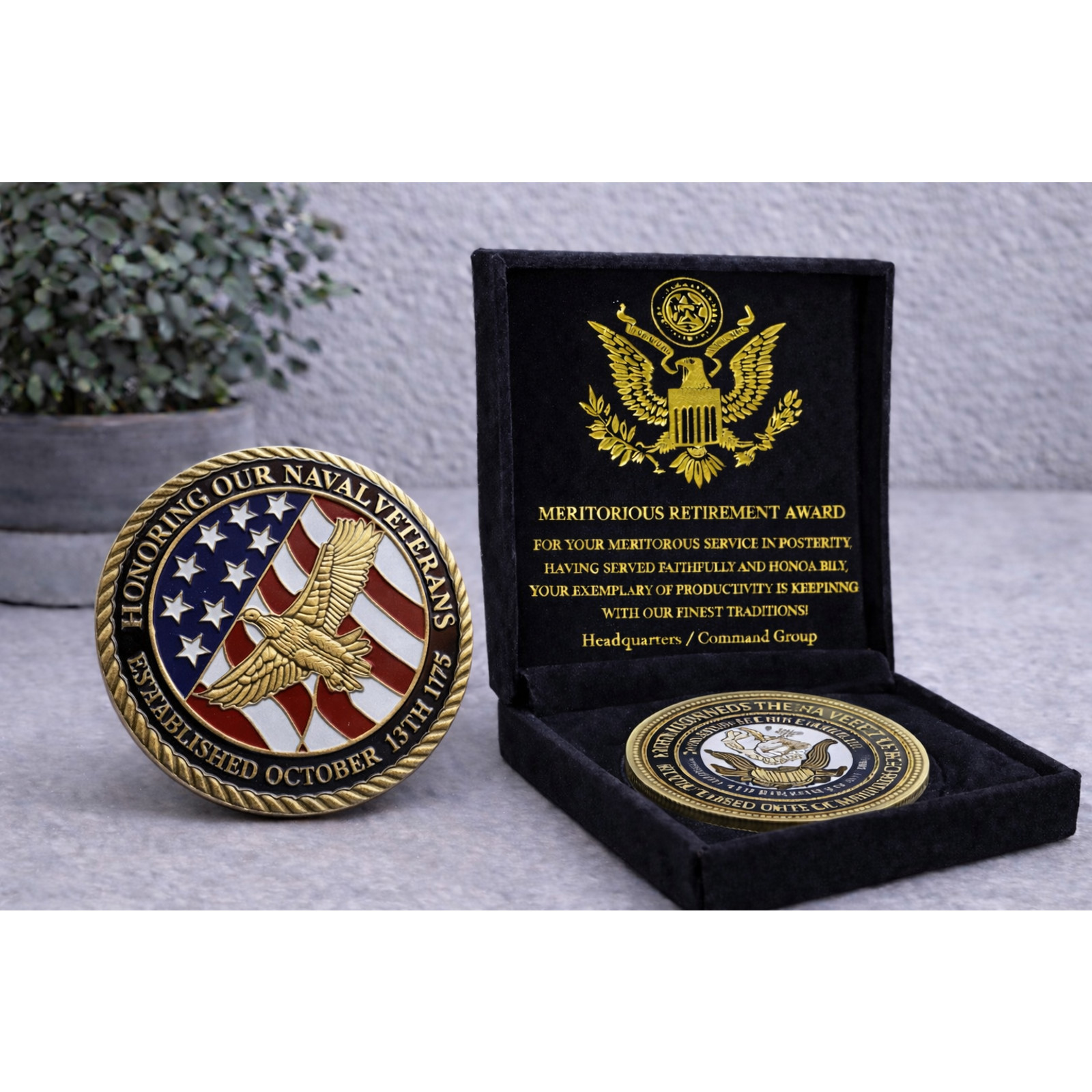 1775 October 13TH Established Navy Honoring Our Naval Veterans w/ Retirement Awa