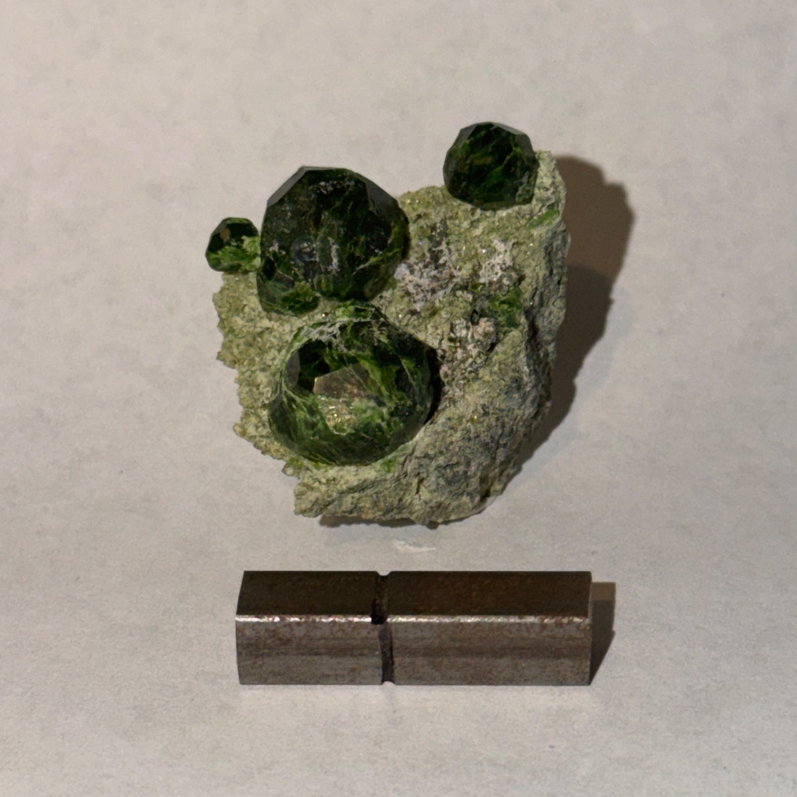 Demantoid Garnet Crystal Cluster on Matrix 3.3cm - Soghan, Iran Mineral Specimen