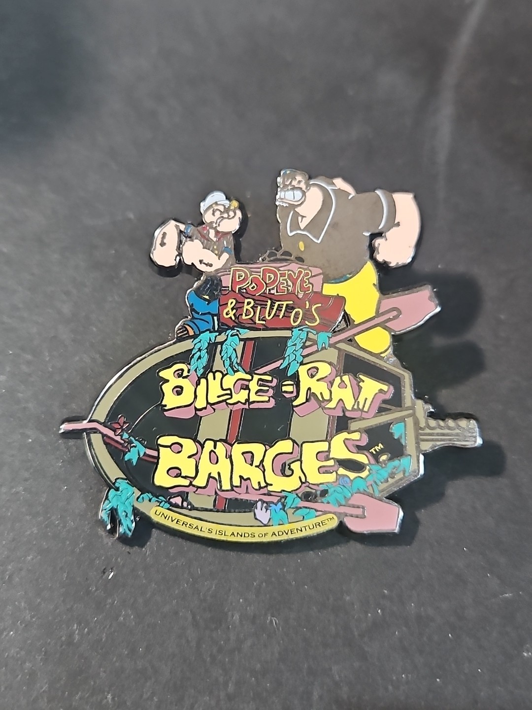Universal's Islands Of Adventure Popeys And Bluto's Bilge-Rat Barges Pin Vintage