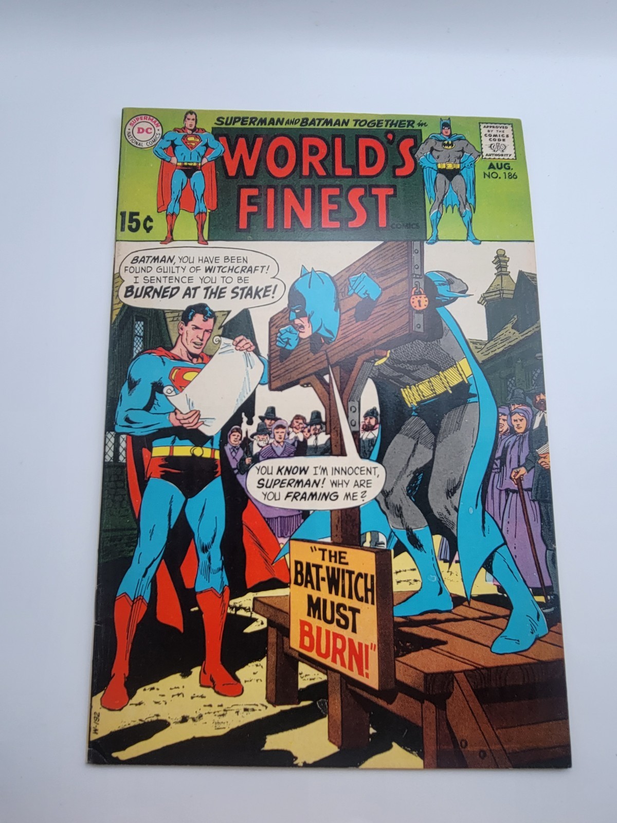 1969 DC World\'s Finest Comics #186 Comic Book Superman Batman 