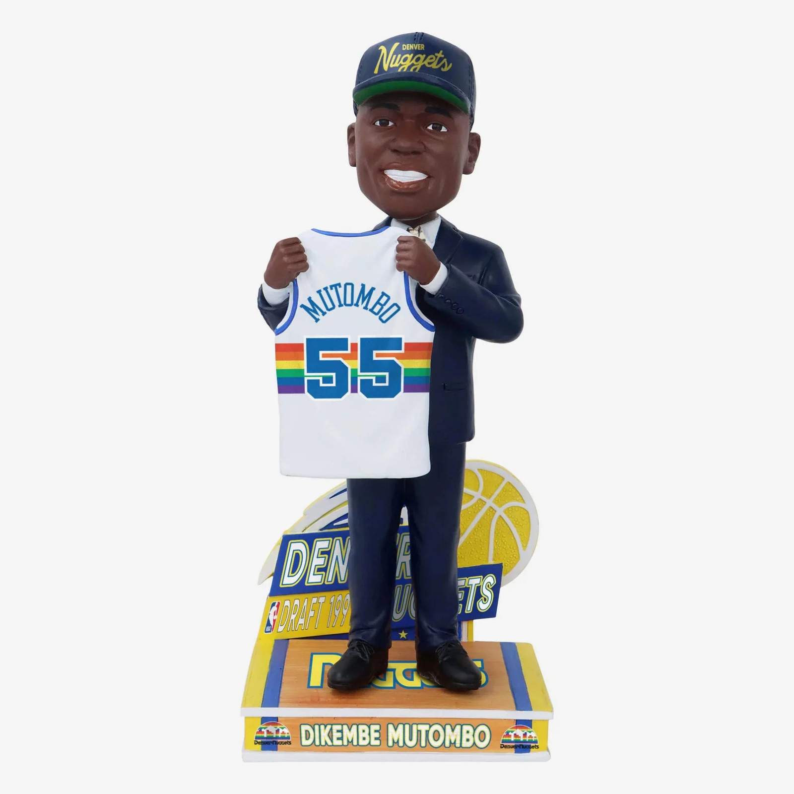 Dikembe Mutombo Denver Nuggets 1991 Draft Pick Bobblehead NBA Basketball Dikembe Mutombo Denver Nuggets 1991 Draft Pick Bobblehead NBA Basketball