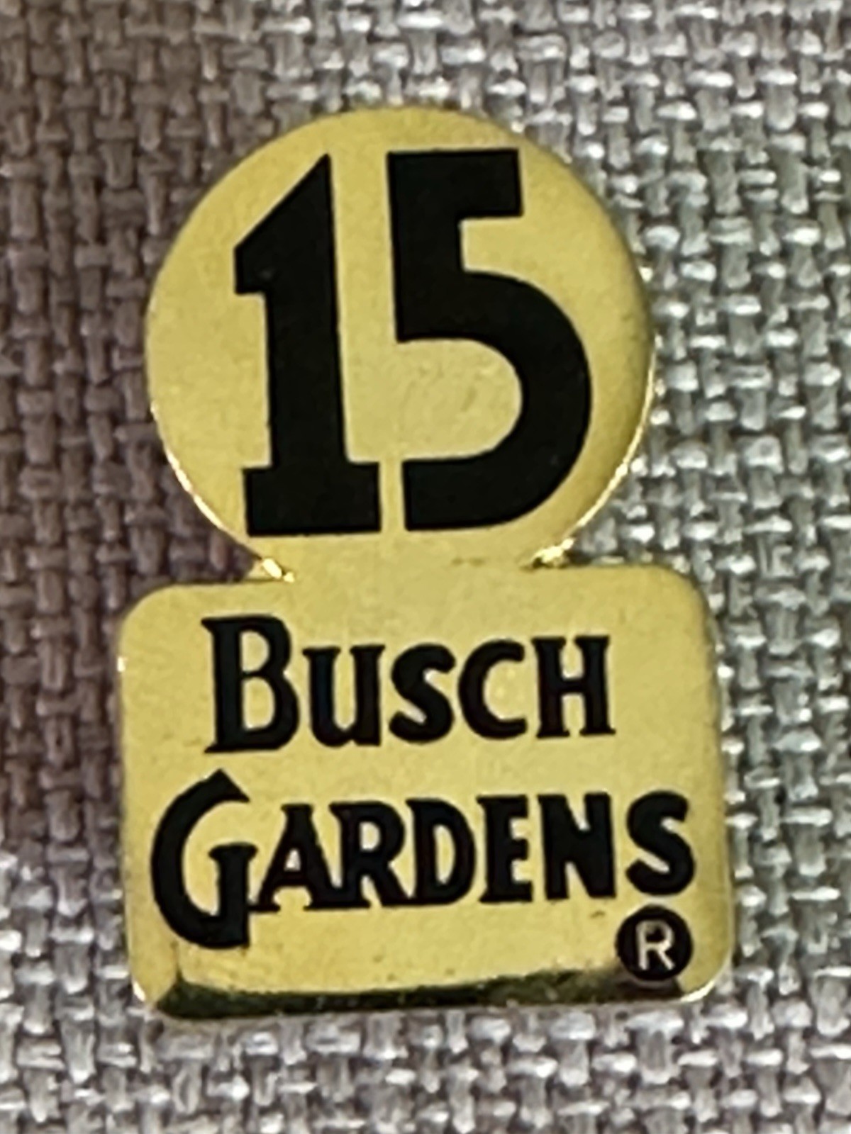 Busch Gardens Amusement Park 15 Year Service Award Lapel Pin Rare