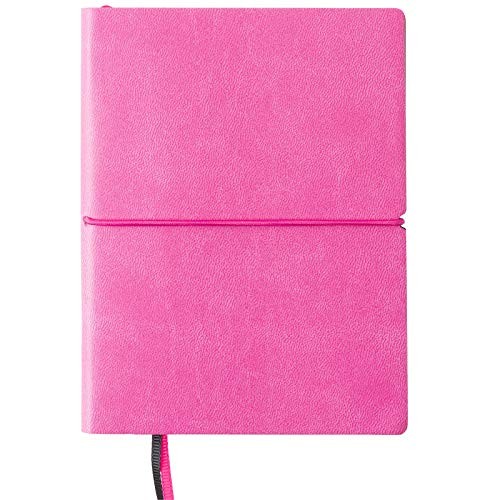  4.25 by 5.75 in Pocket Journal Notebook with Elastic Closure/Black Pink