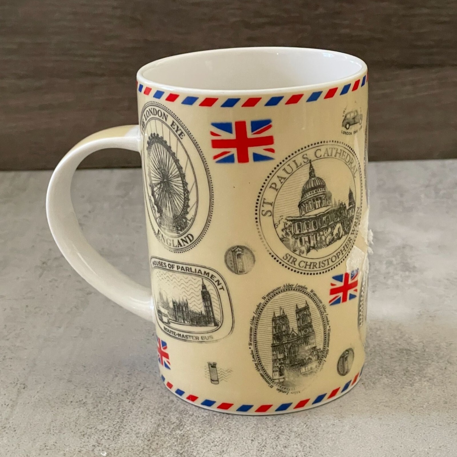 James Sadler London England UK Postmark Landmarks Mug Fine China 4.25\