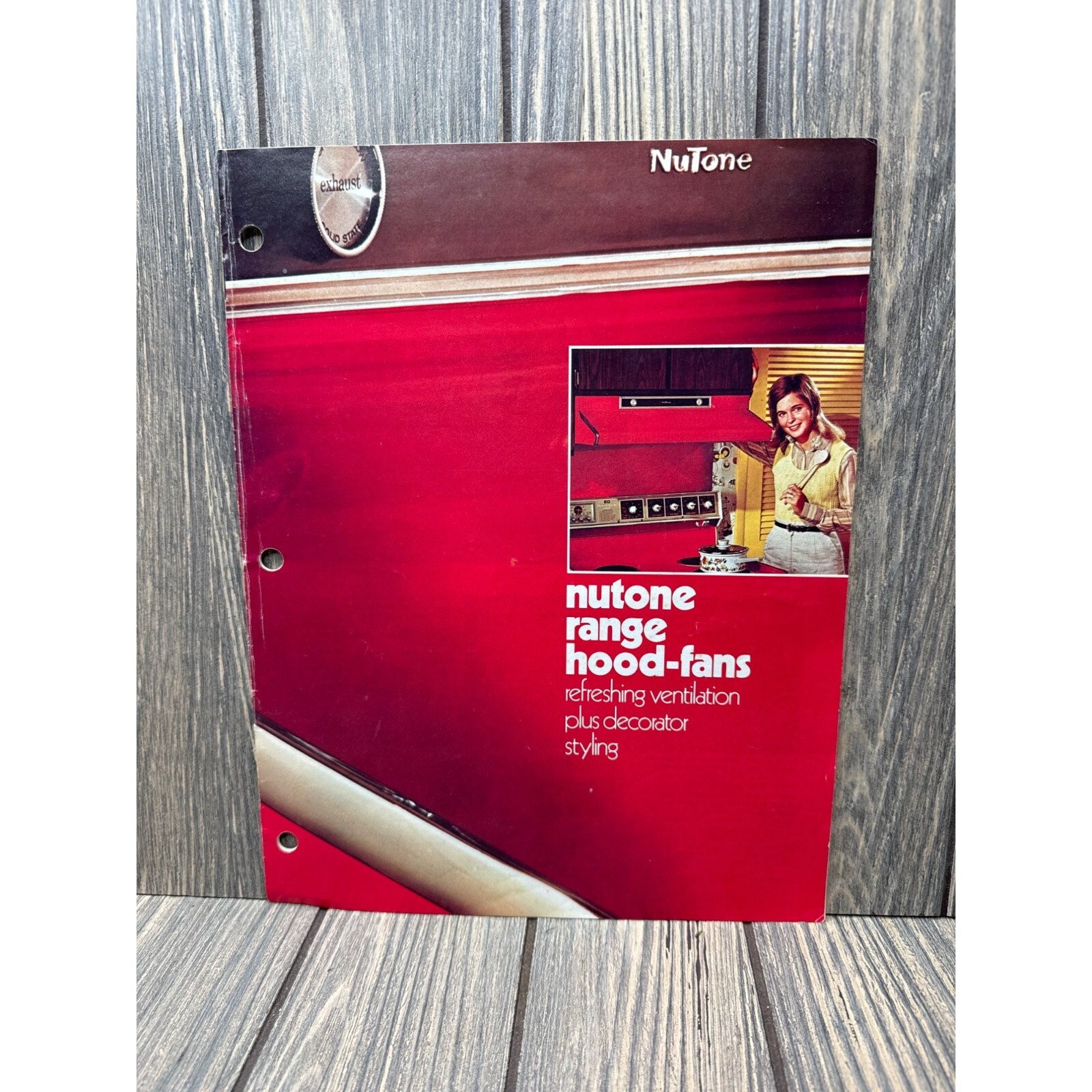 Vtg NuTone Range Hood-Fans Brochure With Splashplates & Decorator Styling