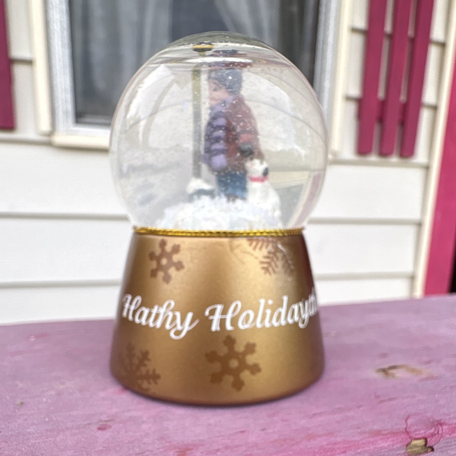 Westland Giftware Holly Jolly  “Hathy Holidayths” Boxed Snow Globe 13545