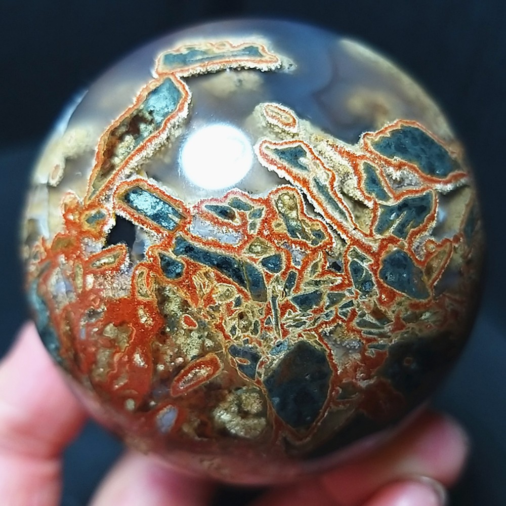 RARE 265.3G Natural Polishing Colorful Agate Crystal Sphere Ball Healing A5036
