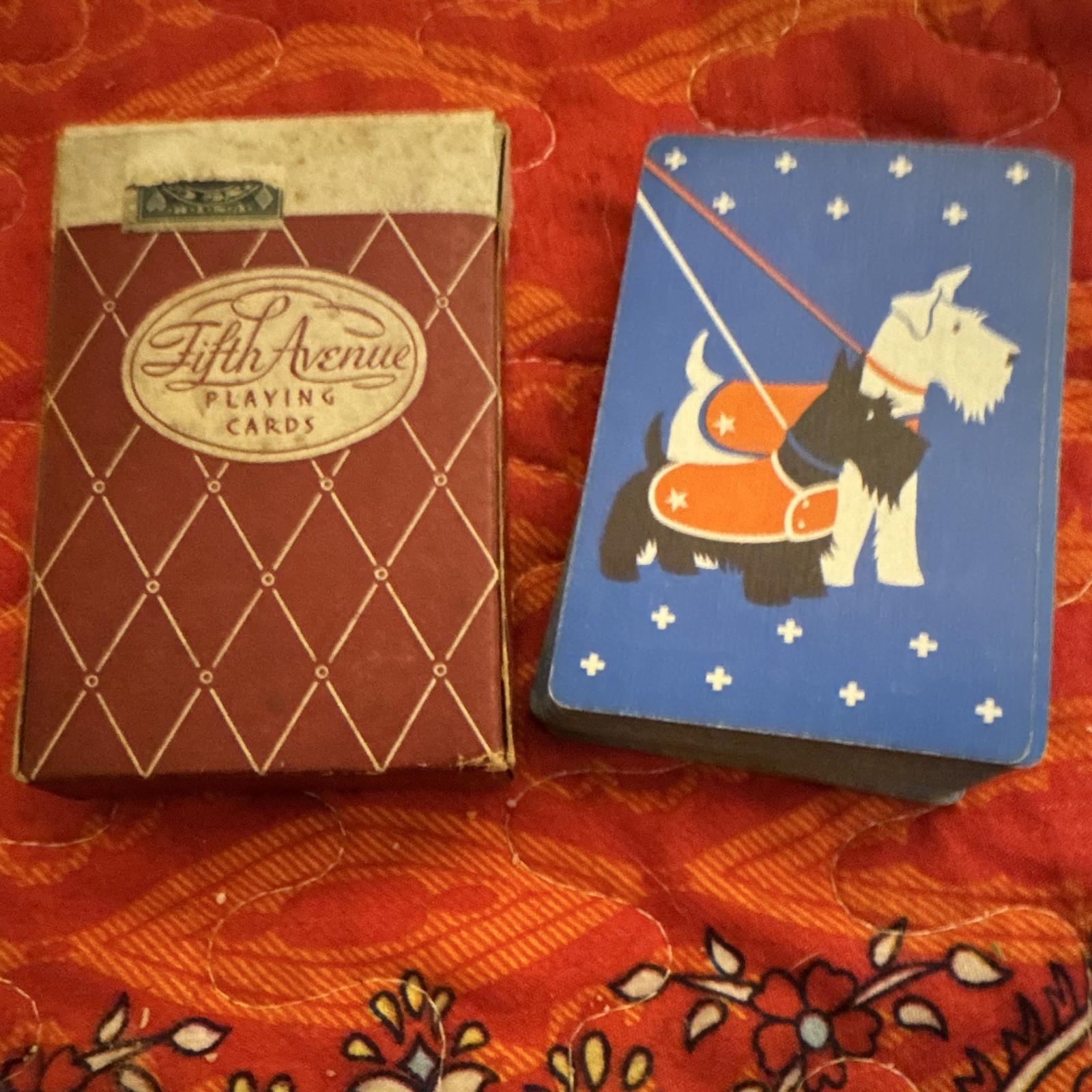 Vintage 1939 Fifth Avenue SCOTTIE DOGS Full Deck