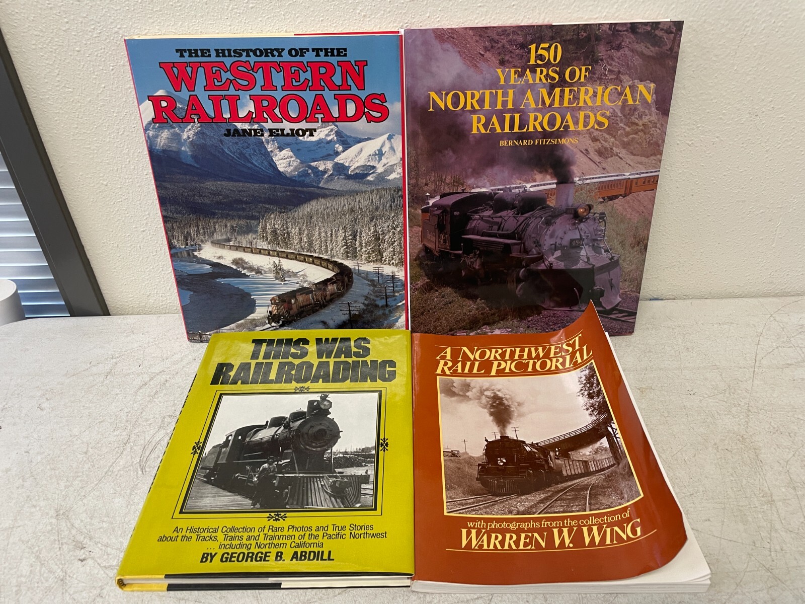 Vintage Railroad History Books Lot Abdill Wing Western North American