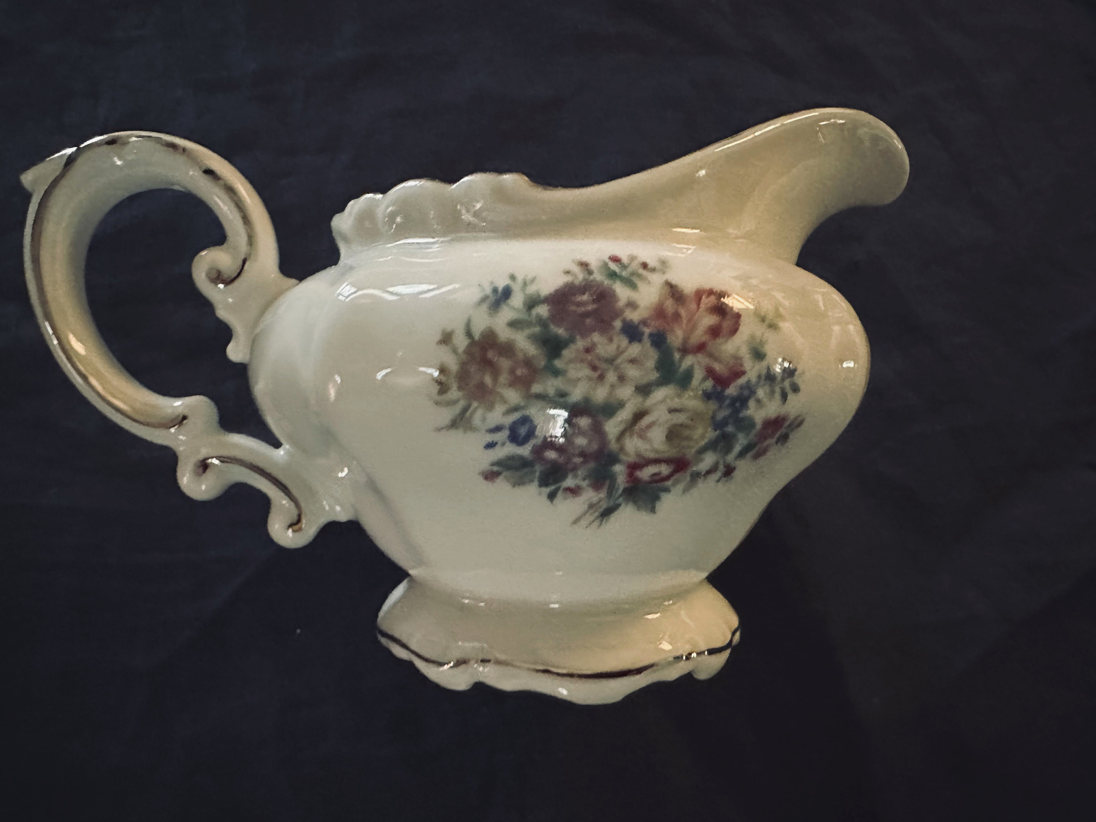 Crown Bavaria Cream Pitcher Creamer Germany Bouquet Porcelain  VINTAGE