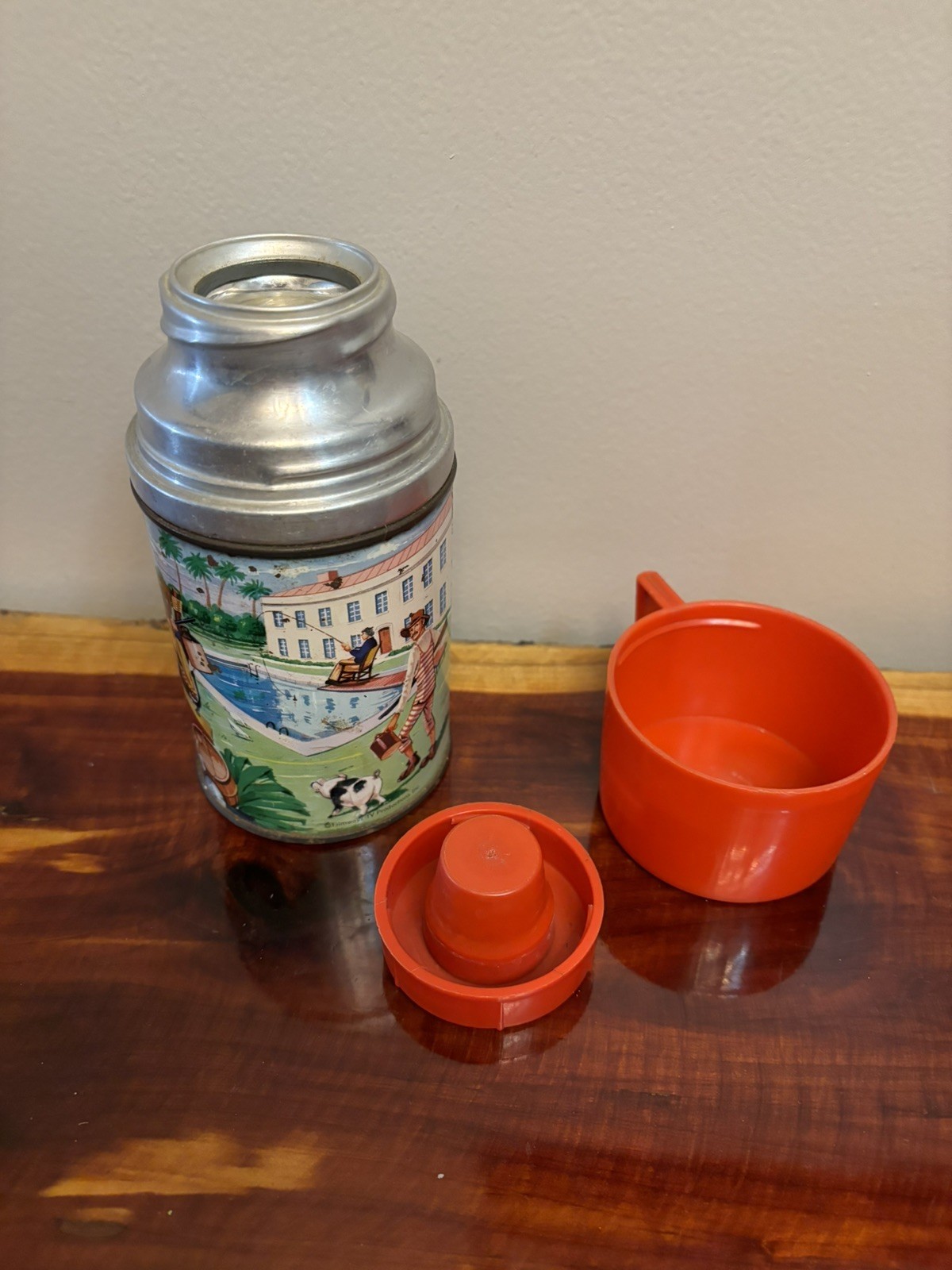 Vintage 1963 Aladdin Beverly Hillbillies Thermos 8oz Half Pint Metal TV Show Vintage 1963 Aladdin Beverly Hillbillies Thermos 8oz Half Pint Metal TV Show