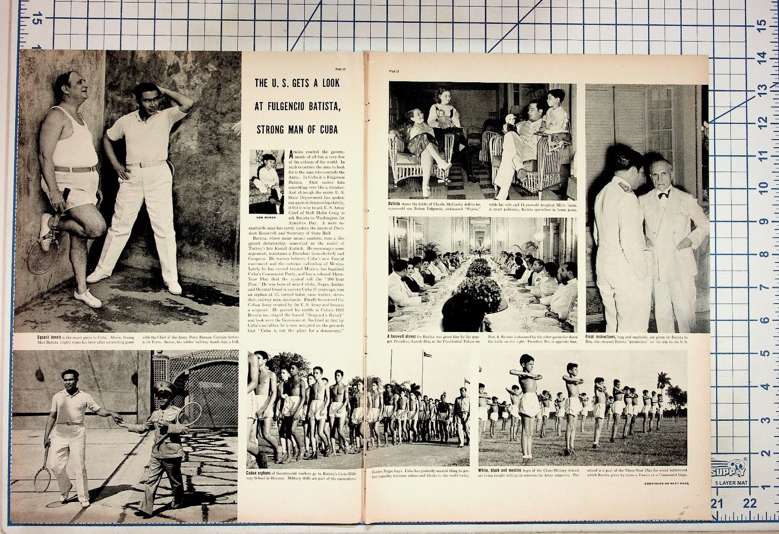 1930s Fulgencio Batista Cuba Magazine Article Photos Strong Man History 1930s Fulgencio Batista Cuba Magazine Article Photos Strong Man History