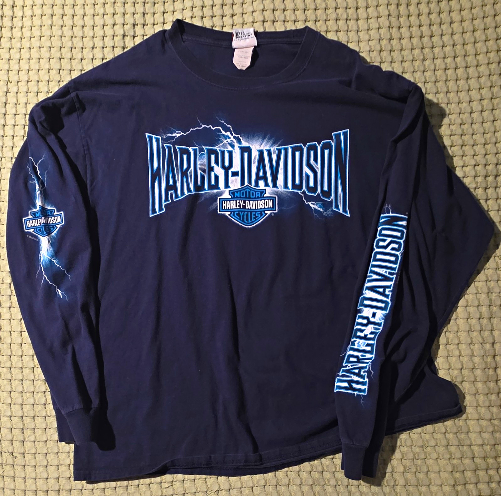 Vintage 2012 Harley Davidson Voodoo New Orleans Long Sleeve XL Skull Lightning Vintage 2012 Harley Davidson Voodoo New Orleans Long Sleeve XL Skull Lightning