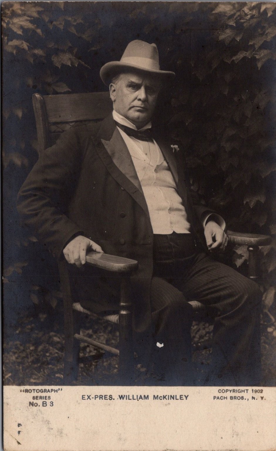 Ex-Pres. William McKinley Portrait Postcard 1902 Rotograph Pach Bros. Ex-Pres. William McKinley Portrait Postcard 1902 Rotograph Pach Bros.