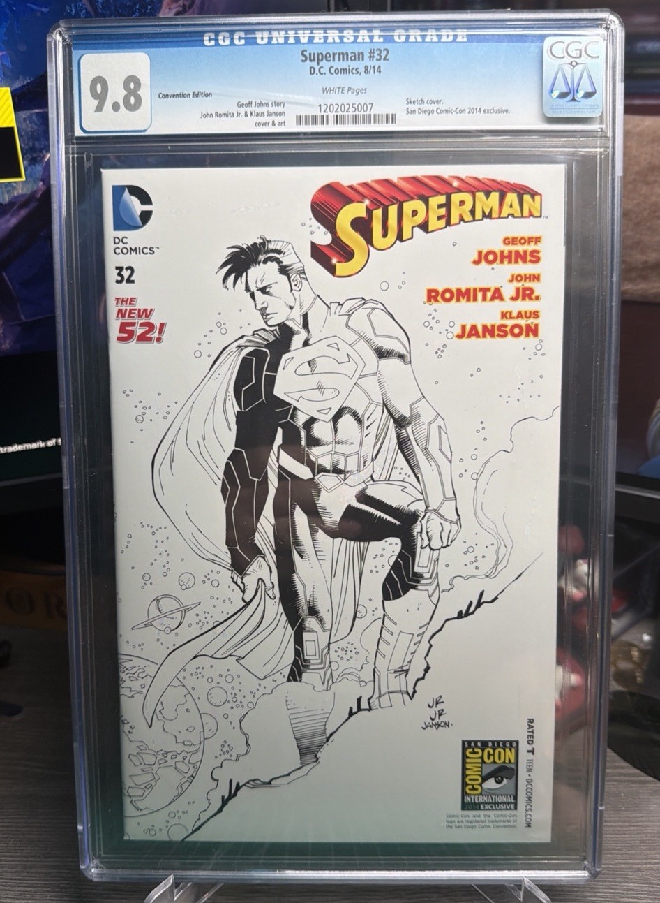 💫 CGC 9.8 Superman 32 San Diego Comic Con Sketch Variant Romita Jr SDCC 2014