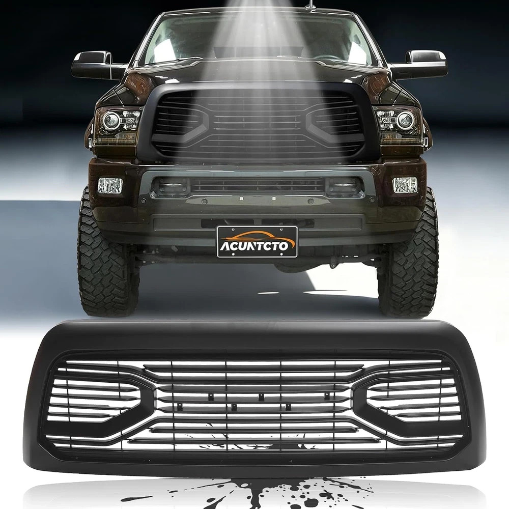 Front Grille Compatible with 2013-2018 Ram 2500 Ram 3500, Replacement Grille Hor