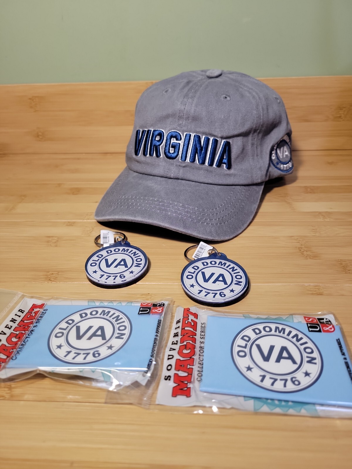 Virginia The Old Dominion State Souvenir Collection Grey Blue NEW 1776