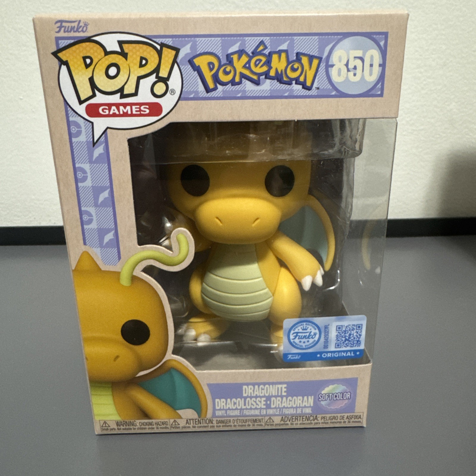 Funko Pop Pokemon Dragonite #850 Soft Color Exclusive NEW
