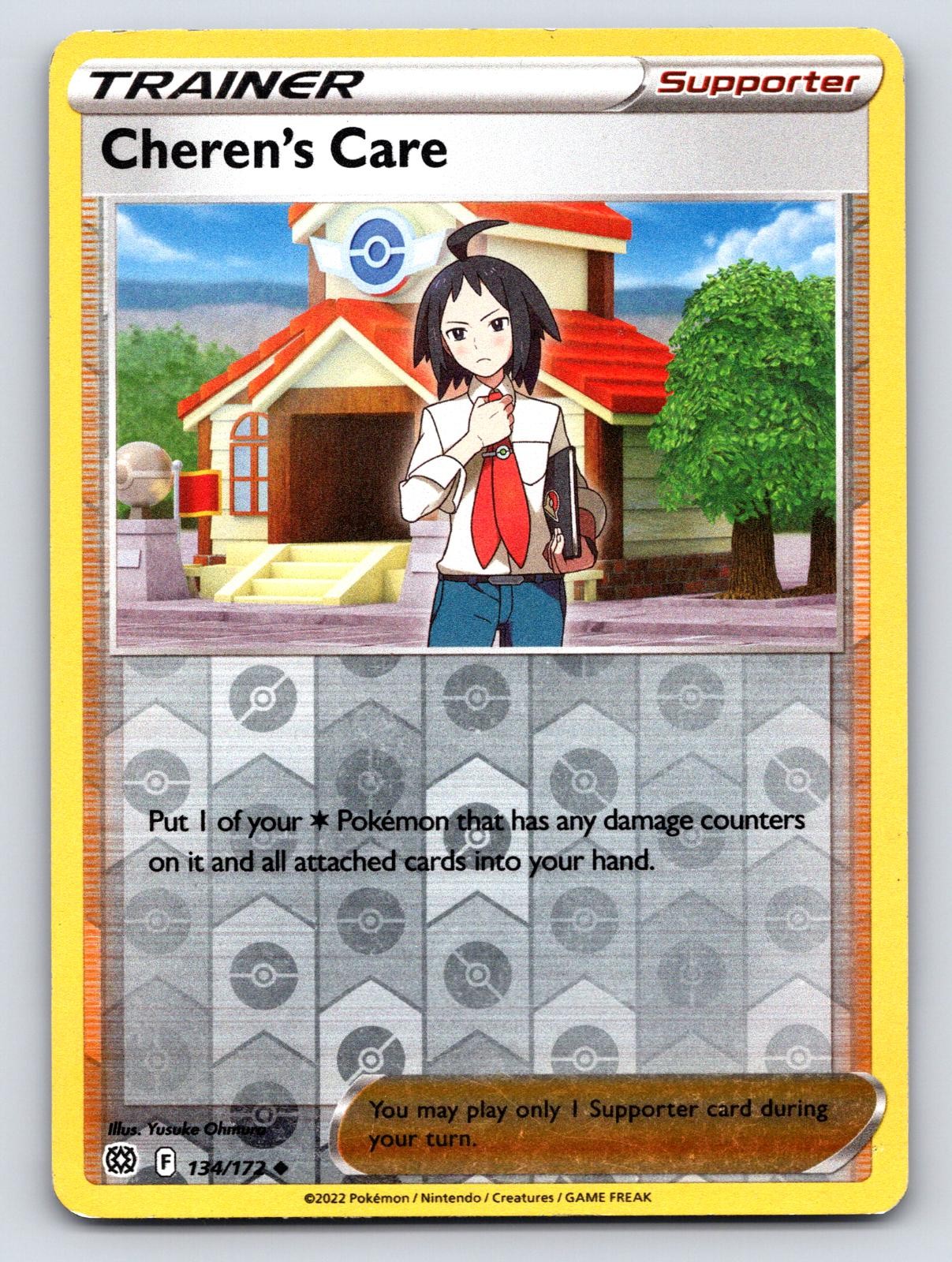 Cheren\'s Care 134/172 Uncommon Brilliant Stars Pokemon Reverse Holo HP