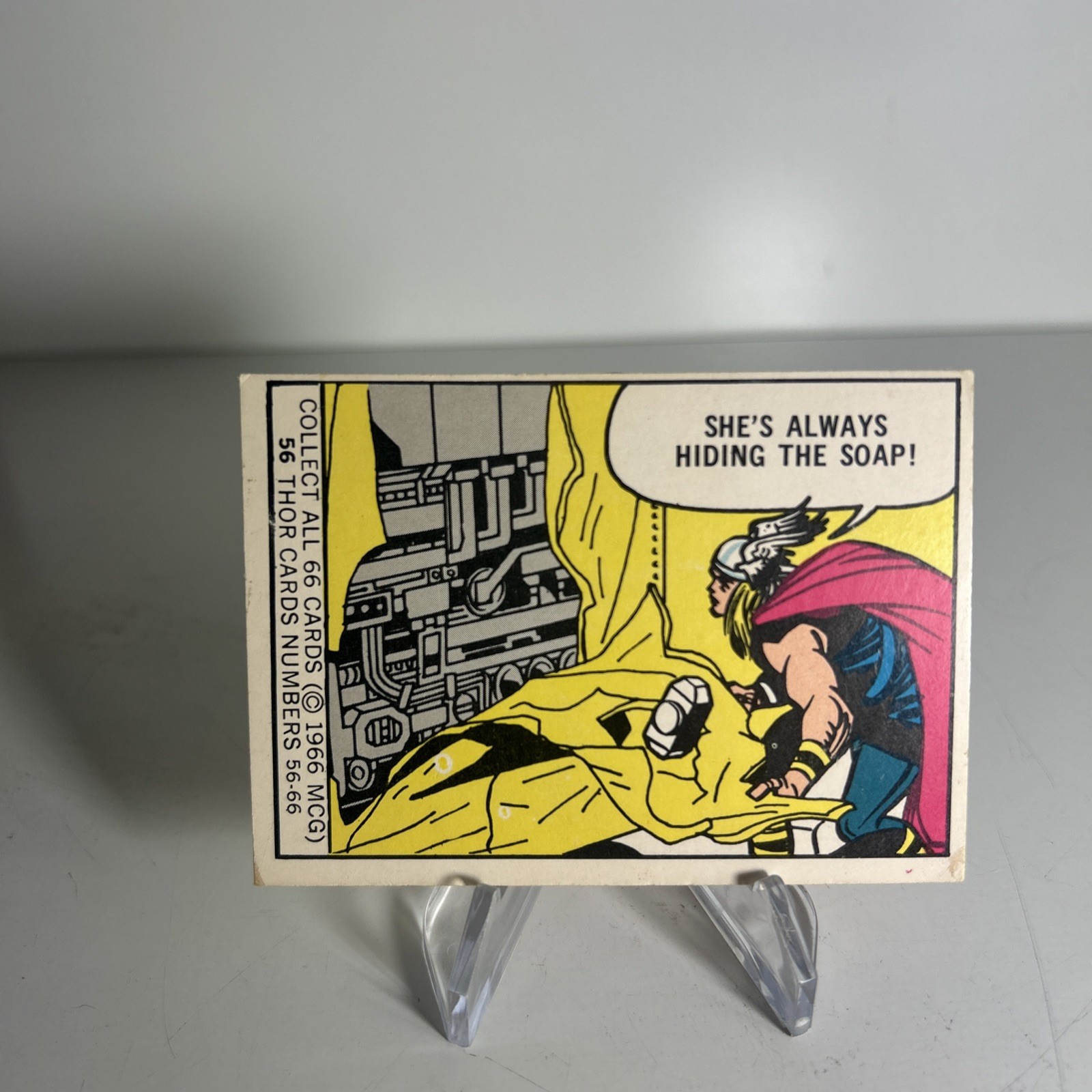 1966 Donruss Marvel Super Hero #56 Thor RC Rookie First Appearanceš„š„ 1966 Donruss Marvel Super Hero #56 Thor RC Rookie First Appearanceš„š„