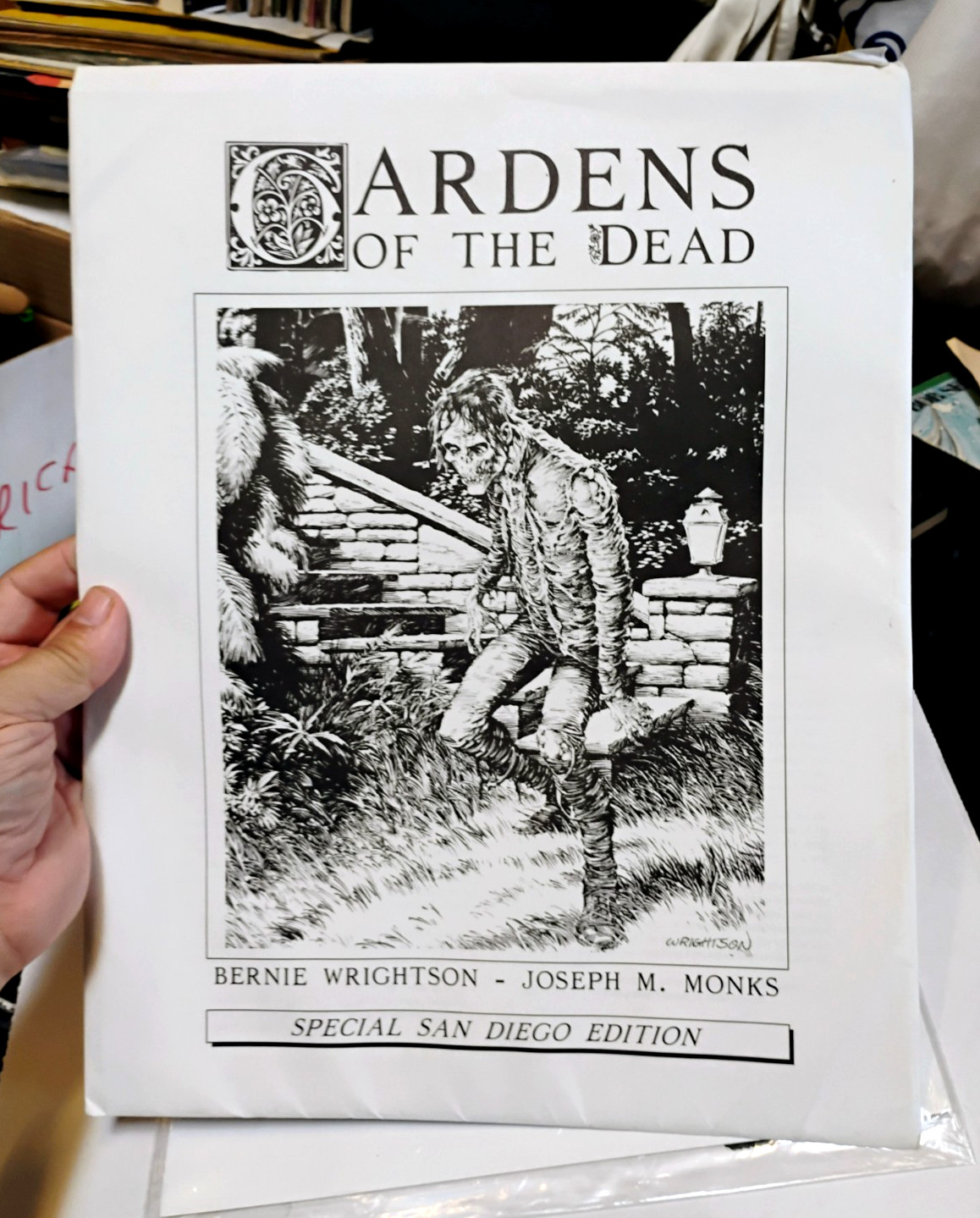 BERNIE WRIGHTSON & Joseph M. Monks GARDENS OF THE DEAD Portfolio #118/500 SIGNED
