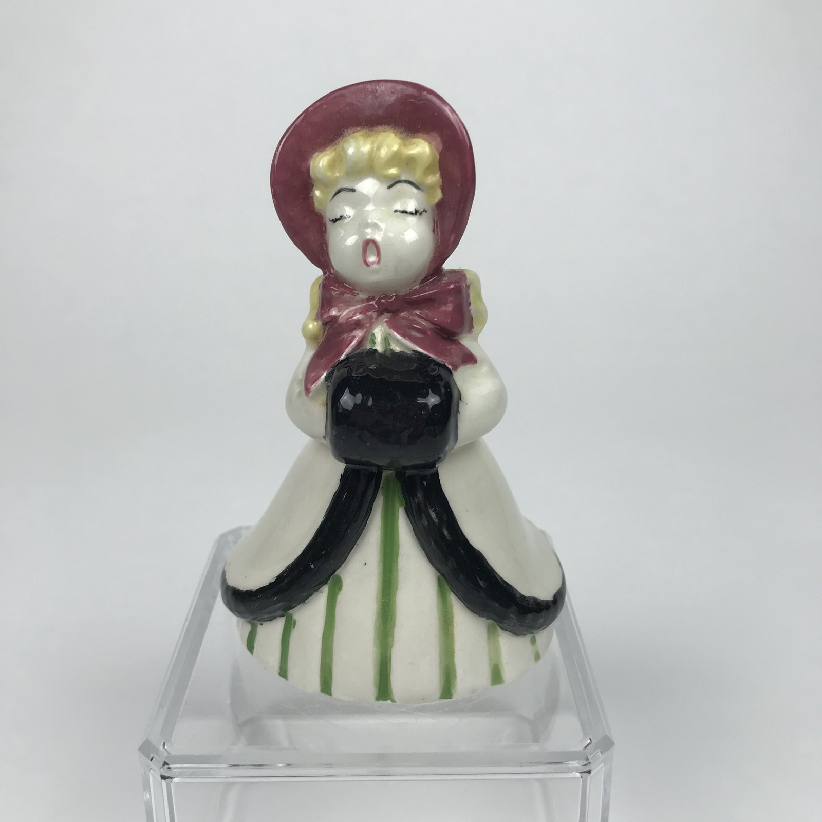 VTG Holland Mold Girl Christmas Caroler Hand Painted Porcelain Figurine