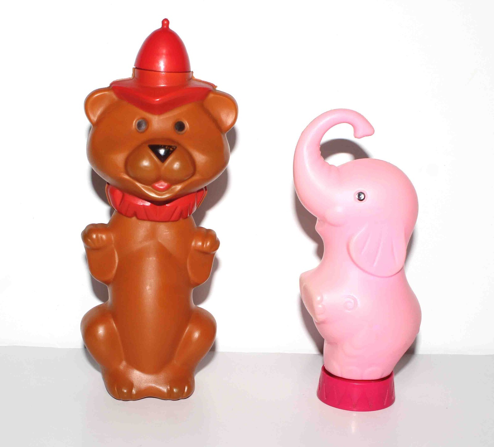Vintage Avon Huggy Bear Bubble Bath Bo-Bo the Elephant Non-Tear Shampoo Bottles