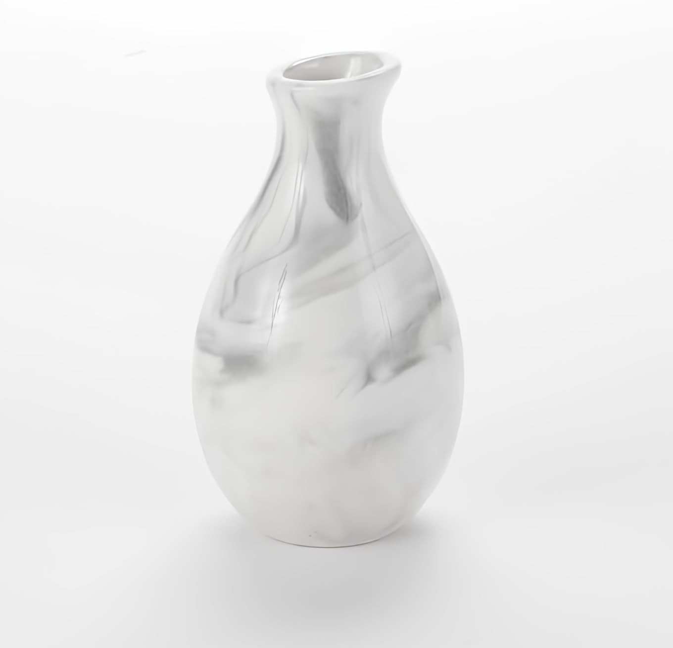 Bud VASE, Ceramic, JUG, White Marble Bud VASE, Ceramic, JUG, White Marble