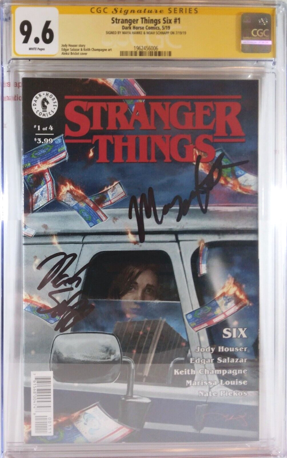 π©Έπ SIGNED MAYA HAWKE + NOAH SCHNAPP CGC 9.6 NM+ STRANGER THINGS SIX #1 NETFLIX π©Έπ SIGNED MAYA HAWKE + NOAH SCHNAPP CGC 9.6 NM+ STRANGER THINGS SIX #1 NETFLIX