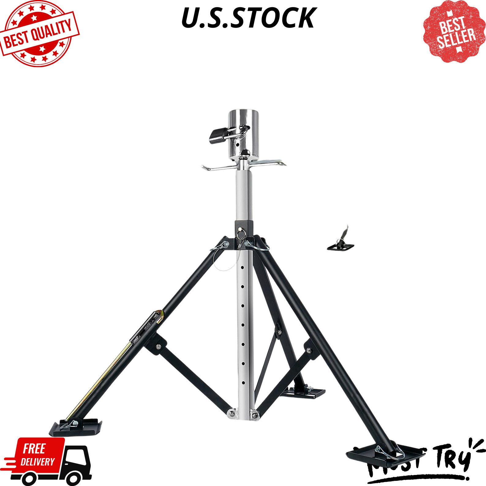 NEW Heavy Duty 5th Wheel Tripod Stabilizer Adjustable 34