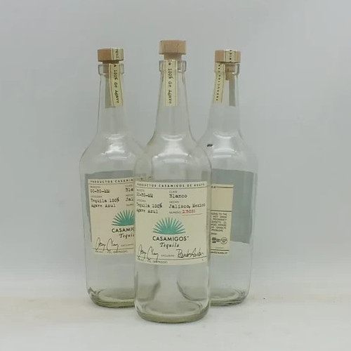 Lot of 3 Empty CASAMIGOS BLANCO TEQUILA BOTTLES 1L / 1 LITER WITH CORK Lot of 3 Empty CASAMIGOS BLANCO TEQUILA BOTTLES 1L / 1 LITER WITH CORK