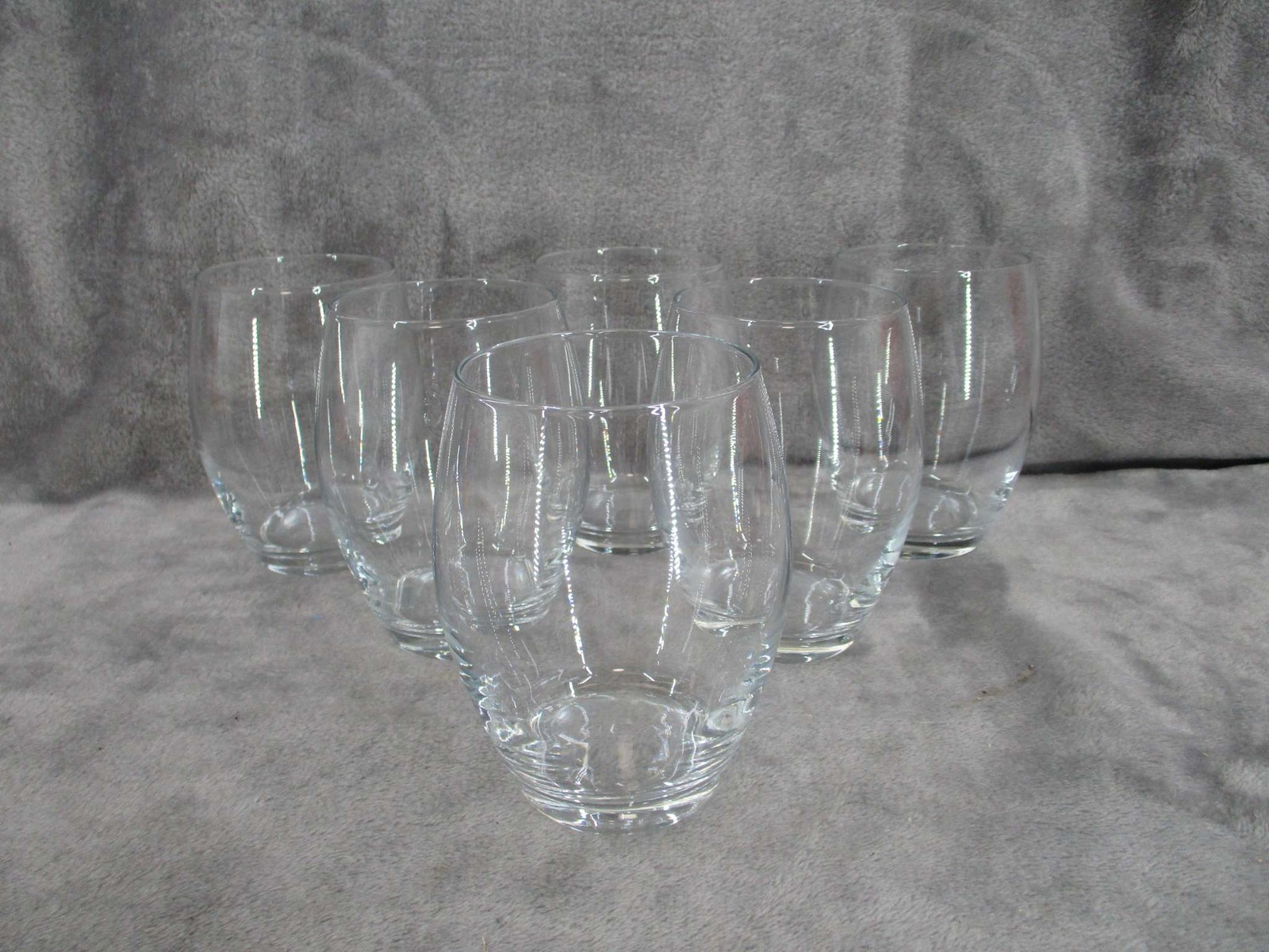Libbey Tumbler Glasses Set of 6 Clear Crystal Stemless Wine Water Glasses 