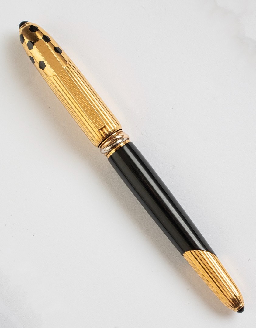 Cartier Panthere Trinity Fountain Pen, France 1990, 18K Gold Nib