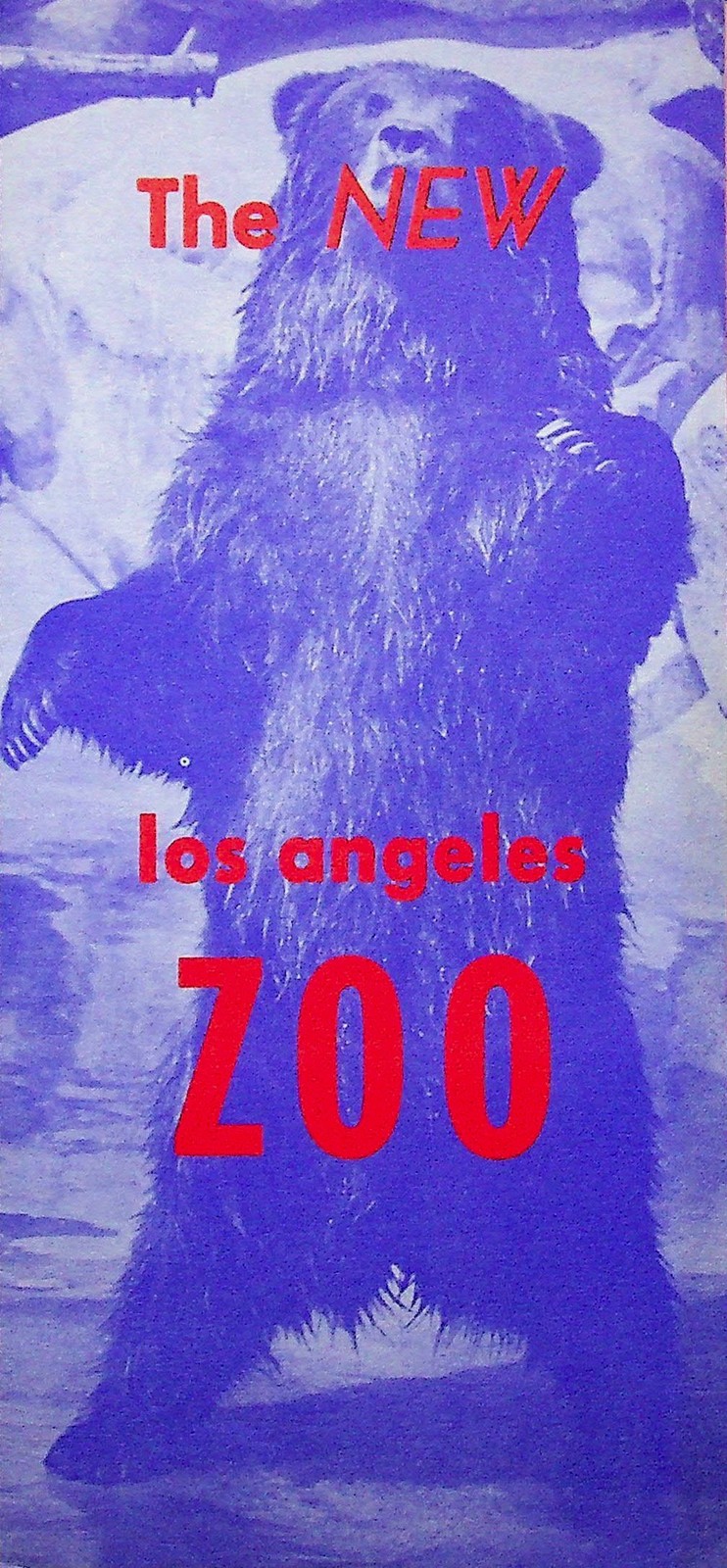 Vtg 1960s Los Angeles Zoo Travel Brochure California Guide Map