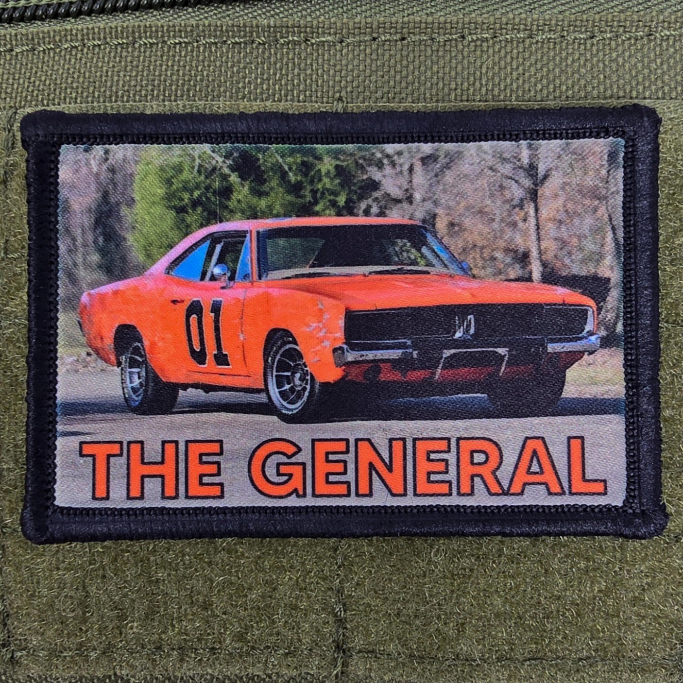 General Lee Patch Car Moral Tactical Meme Military Army USA Flag Hook & Loop 3x2