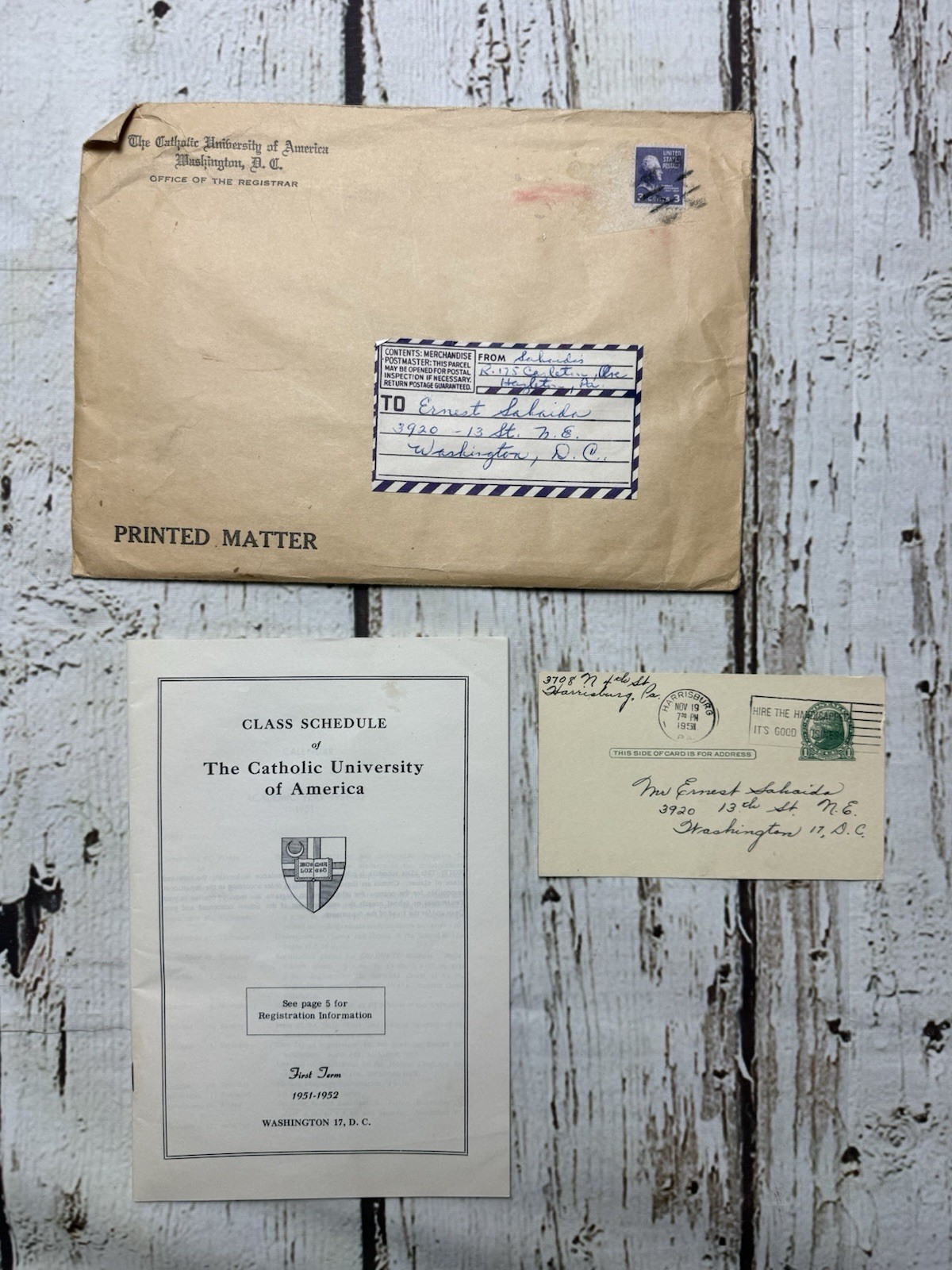 VTG The Catholic University Of America Washington DC 1951 Class Schedule Book VTG The Catholic University Of America Washington DC 1951 Class Schedule Book