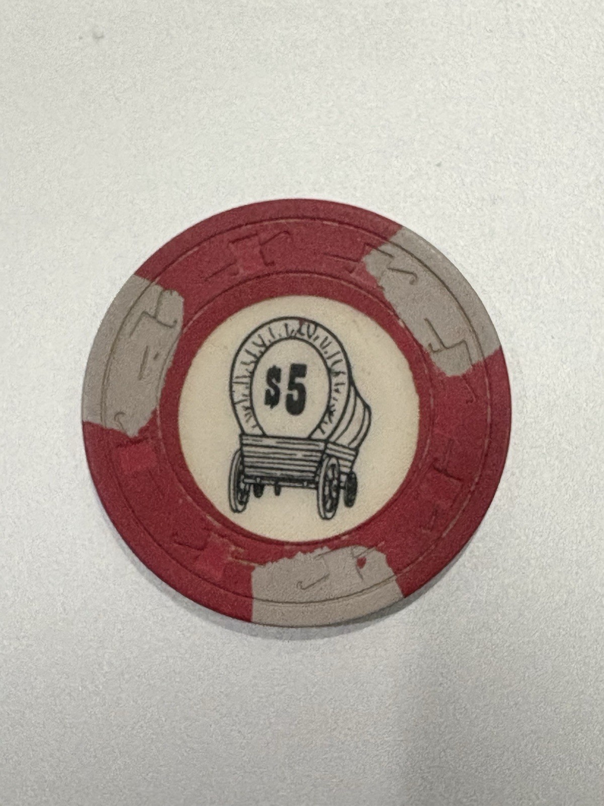 Harvey’s Wagon Wheel $5 Casino Chip