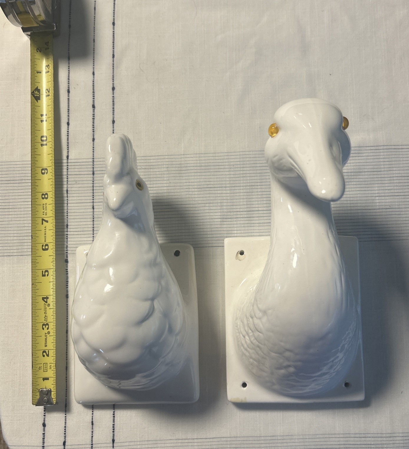 Vintage Designed Himark Giftware Ceramic Duck & Rooster Wall Mounted Hooks