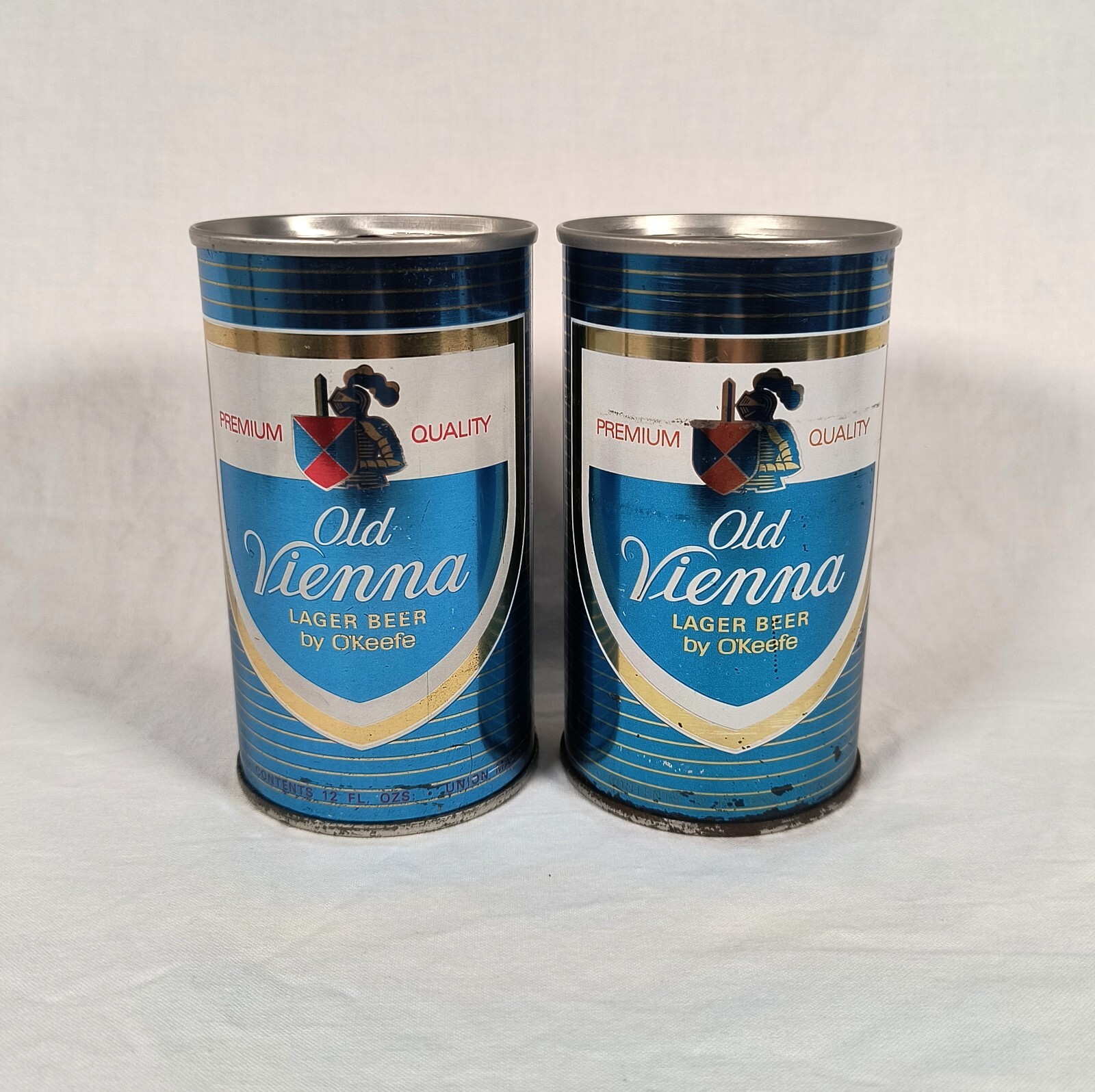 Vintage Old Vienna Straight Steel 12oz Empty Beer Cans Carling O\'Keefe Limited