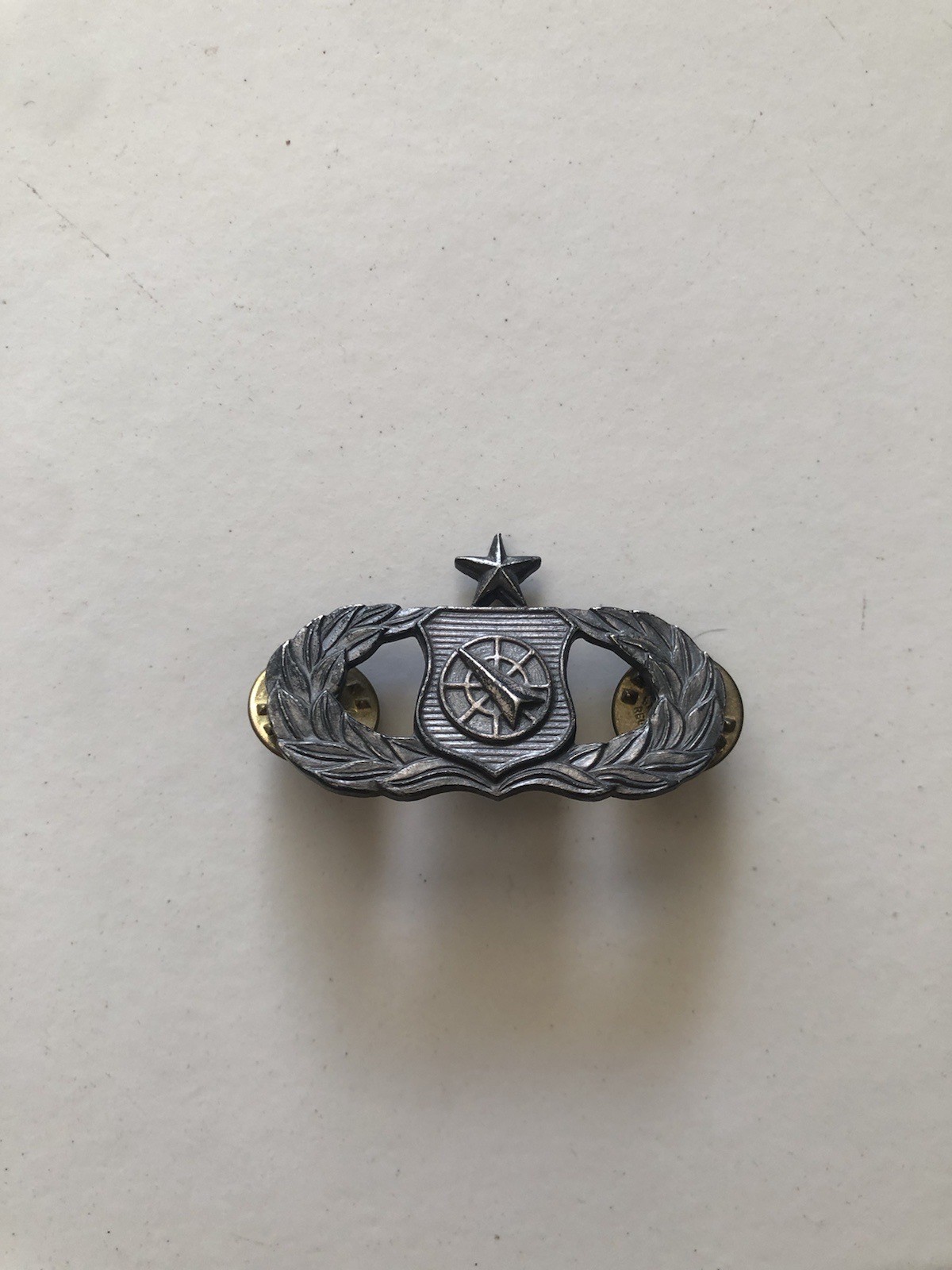 US Air Force Senior Weapons Director Occupational Badge 1/20th Silver Filled