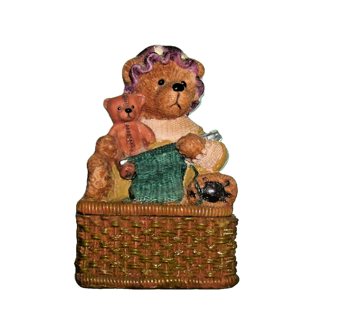 Vintage Bear Trinket Box 4\