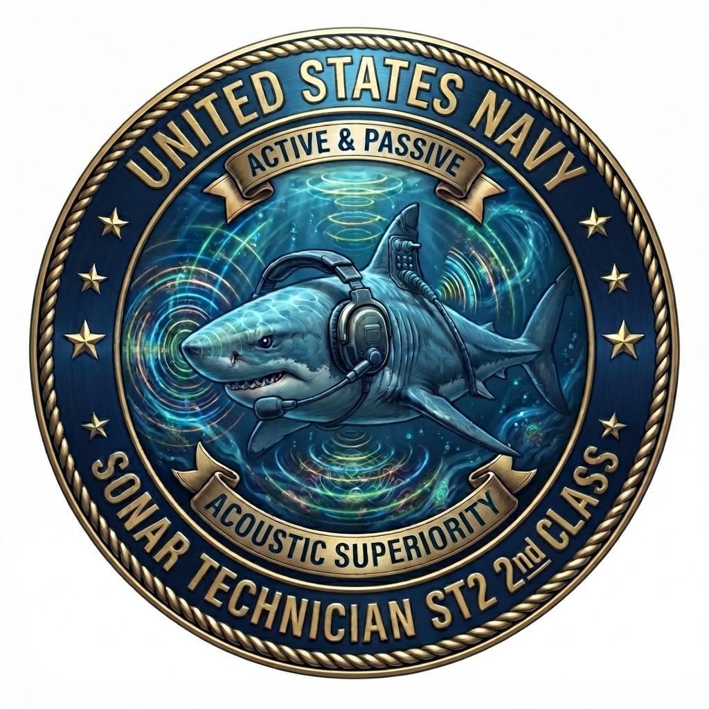 Sonar Technician ST2 2nd Class PO Rate US Military 4