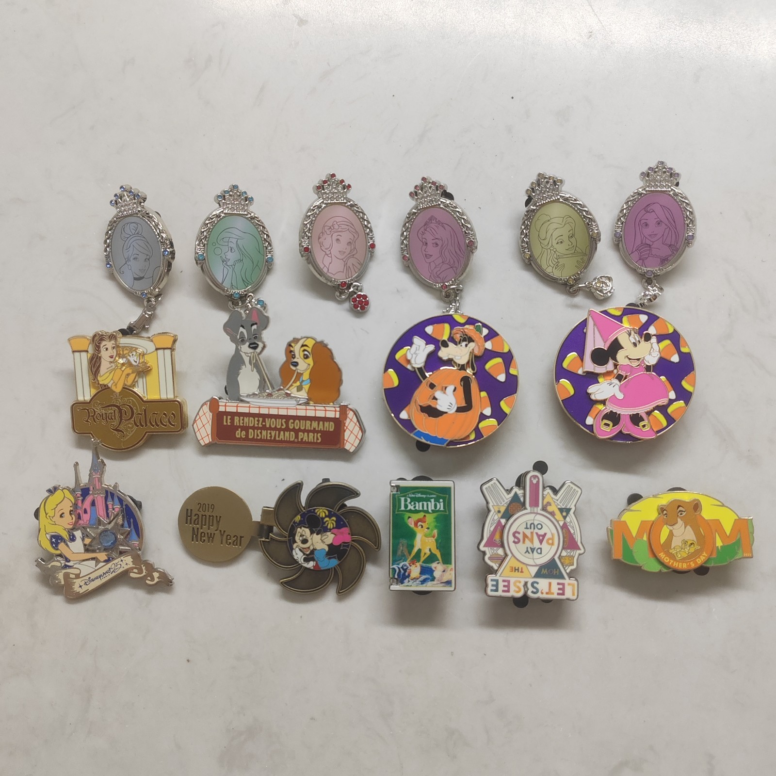 Disney exchange badges come in groups of 15 pins