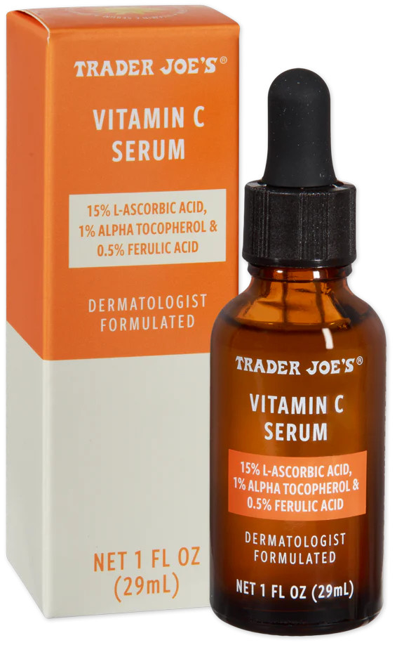 NEW Trader Joes Vitamin C Serum 1 fl oz 15% L-Ascorbic Acid, 1% Alpha Tocopherol
