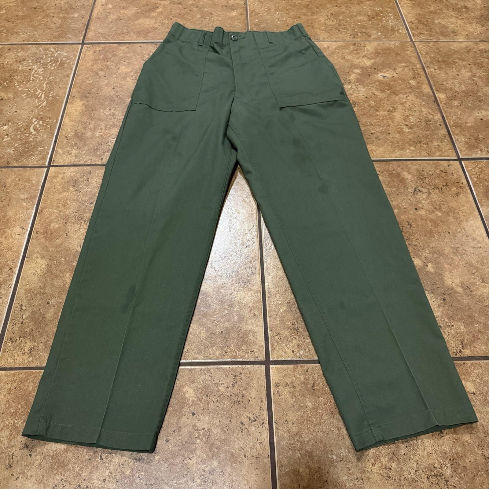 VTG OG-507 Pants Fatigues Army 1970s Military Trousers 32x31 Green Vietnam 107