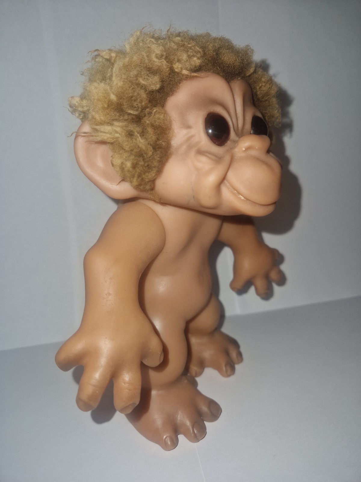 VINTAGE Thomas Dam Troll Monkey / Monkey Boy 1960s HTF Collectible Glass Eye