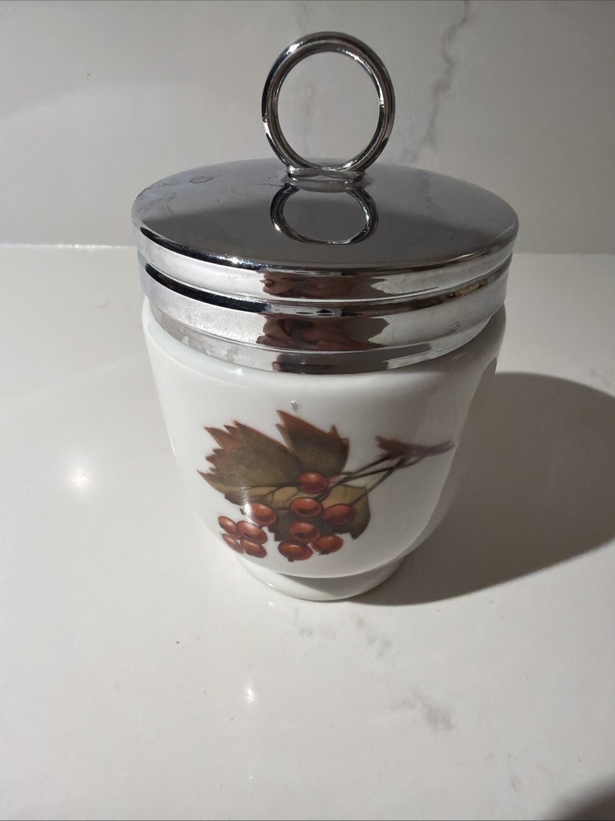 Vintage 1961-1983 Royal Worcester Evesham Porcelain Egg Coddler