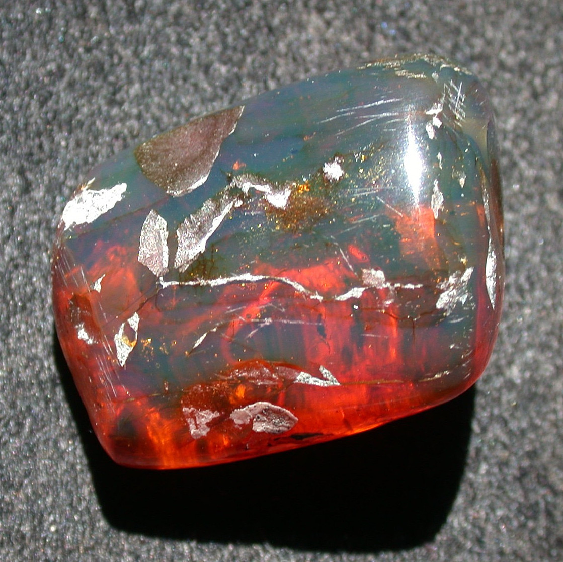 Beautiful Cherry RED Purple Burmese Amber Fossil with 5 Flies Dinosaur Age 13 g