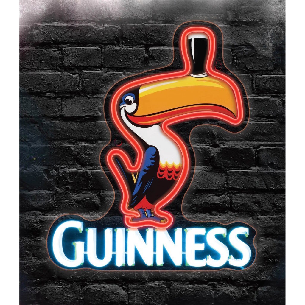 Guinness Toucan LED Wall Sign Approx 14x13 inches Officially Licensed