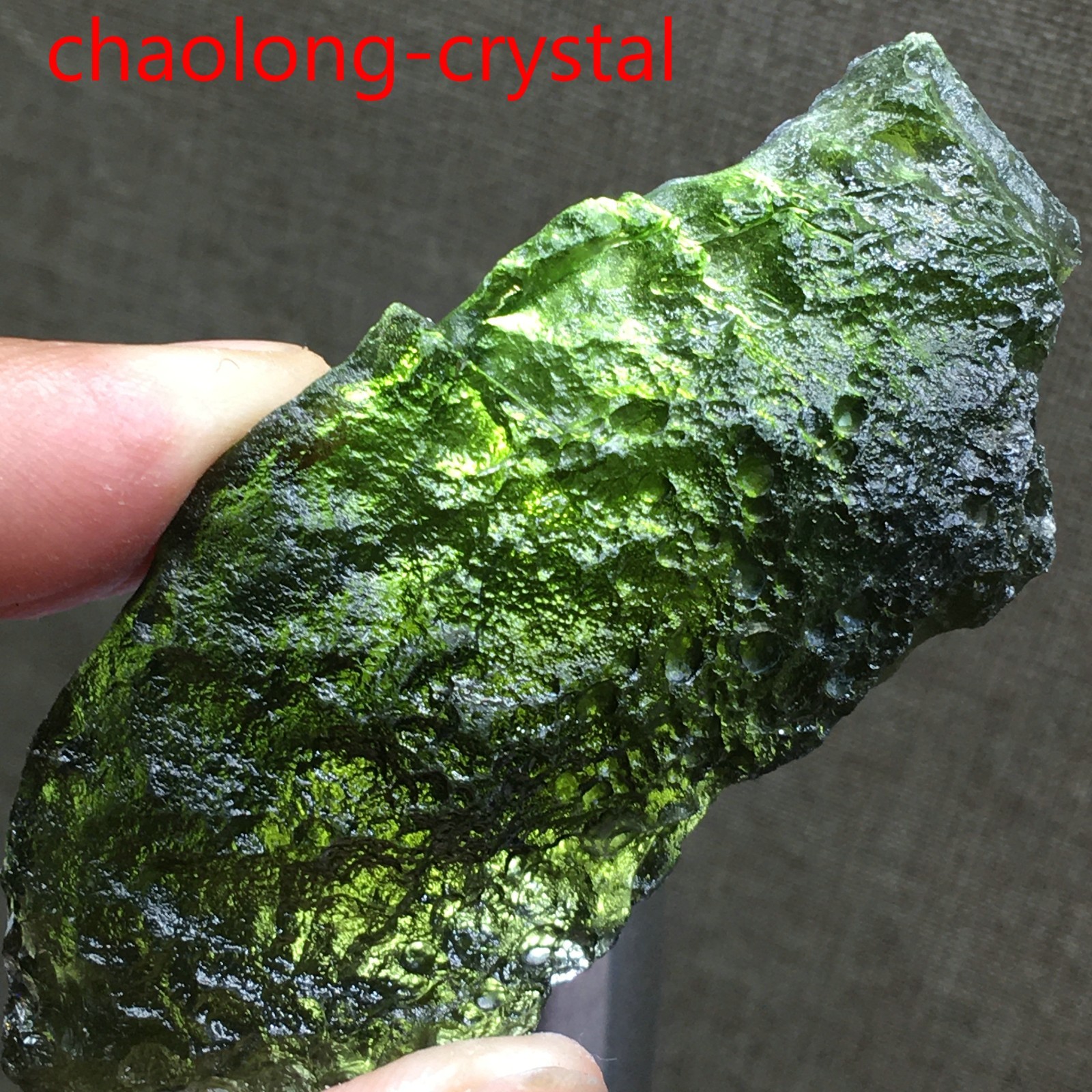 168ct Moldavite Genuine Raw Meteorite From Czech Republic PICcertificate